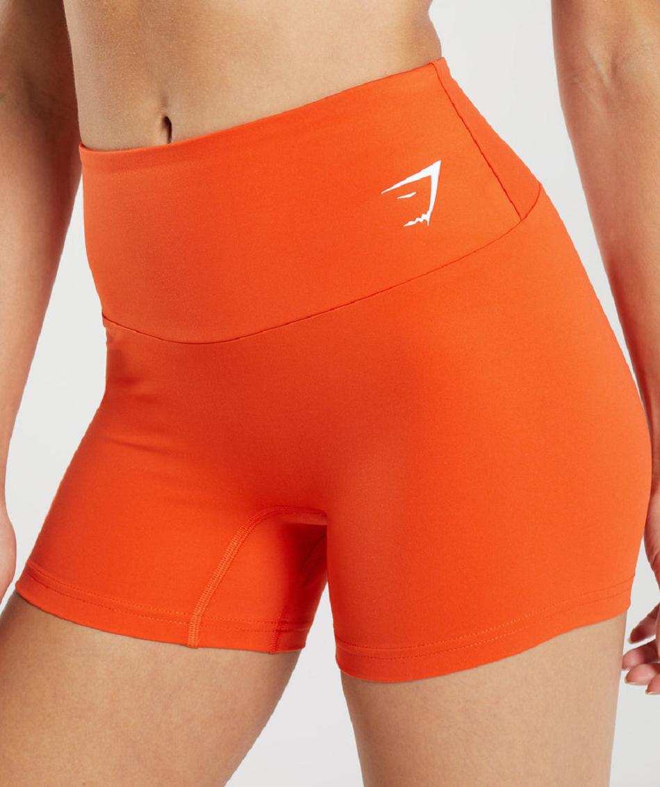 Szorty Damskie Gymshark Treningowe Tight Czerwone | PL 2353WNB